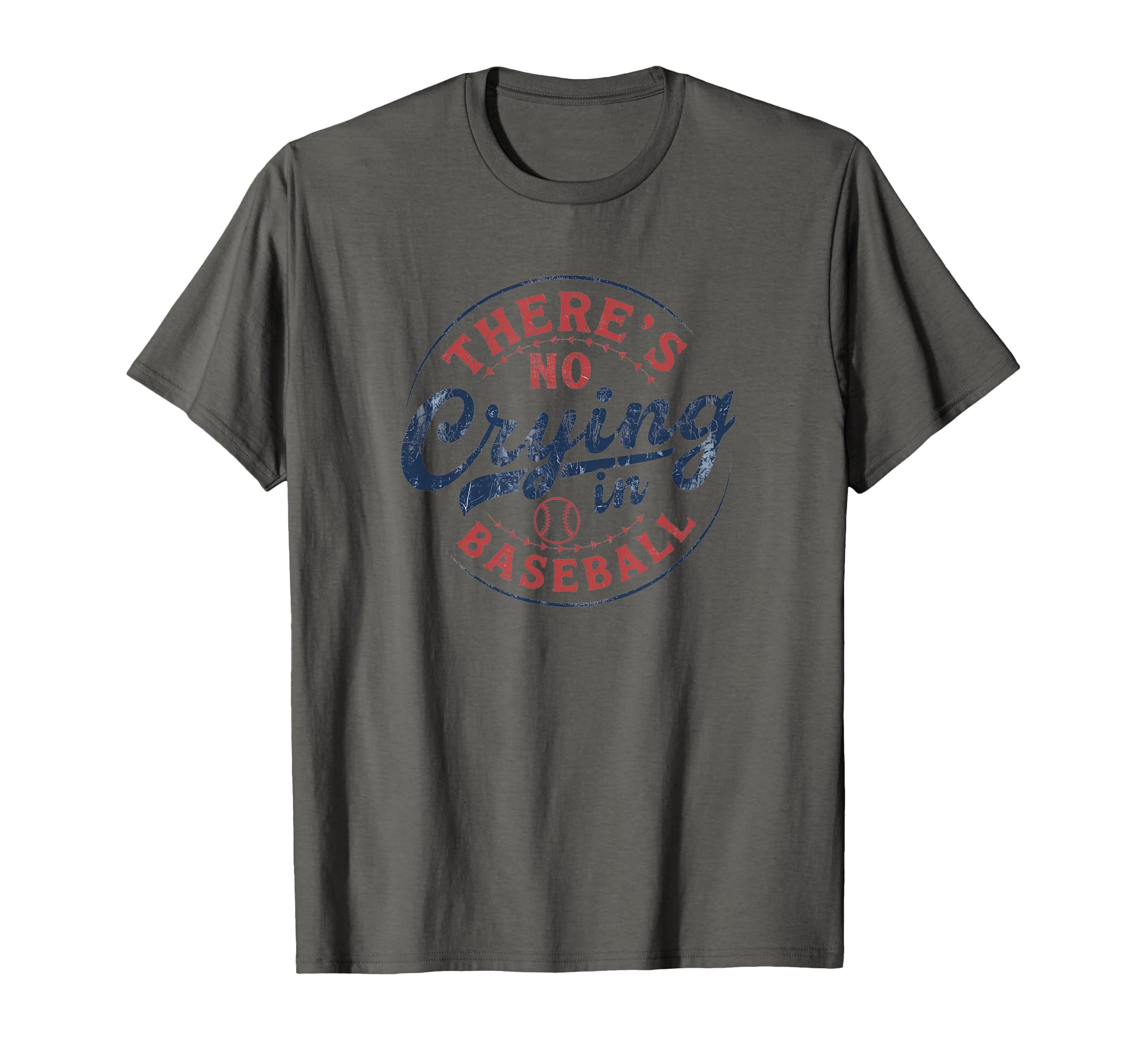 Theres No Crying Baseball Play Hard T-Shirt - Minimalist Print for Adults - T-Shirt, Sweatshirt, Hoodie