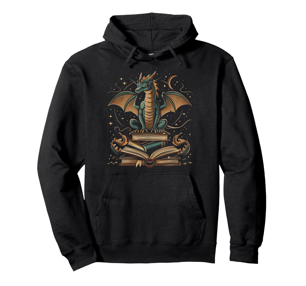 Dragon Fantasy Book Lover Book Nerd Hoodie - Novelty Apparel Men Women - T-Shirt, Sweatshirt, Hoodie