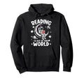 Reading Is Out This World Space Book Hoodie - Streetwear Style for Adults - T-Shirt, Sweatshirt, Hoodie