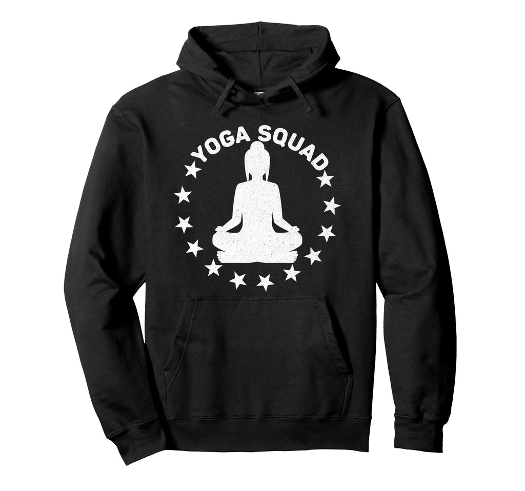 Yoga Squad Spiritual Meditation Pose Stars Hoodie - Unique Graphic Unisex - T-Shirt, Sweatshirt, Hoodie