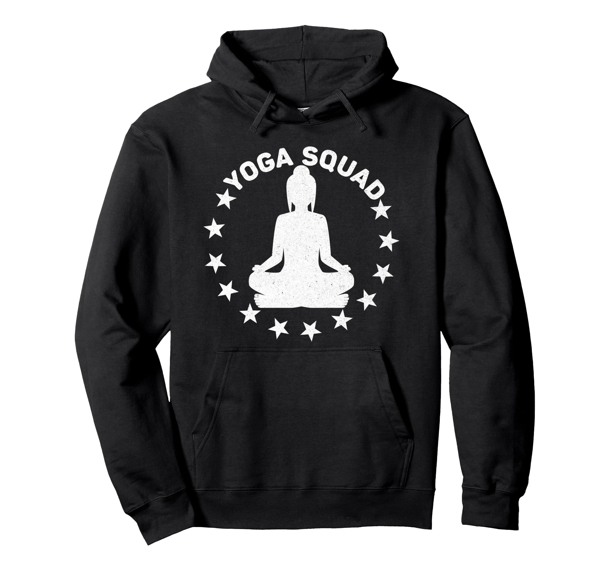 Yoga Squad Spiritual Meditation Pose Stars Hoodie - Unique Graphic Unisex - T-Shirt, Sweatshirt, Hoodie