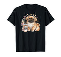 Pekingese Dog Moms Books And Iced T-Shirt - Trendy Graphic for Adults - T-Shirt, Sweatshirt, Hoodie