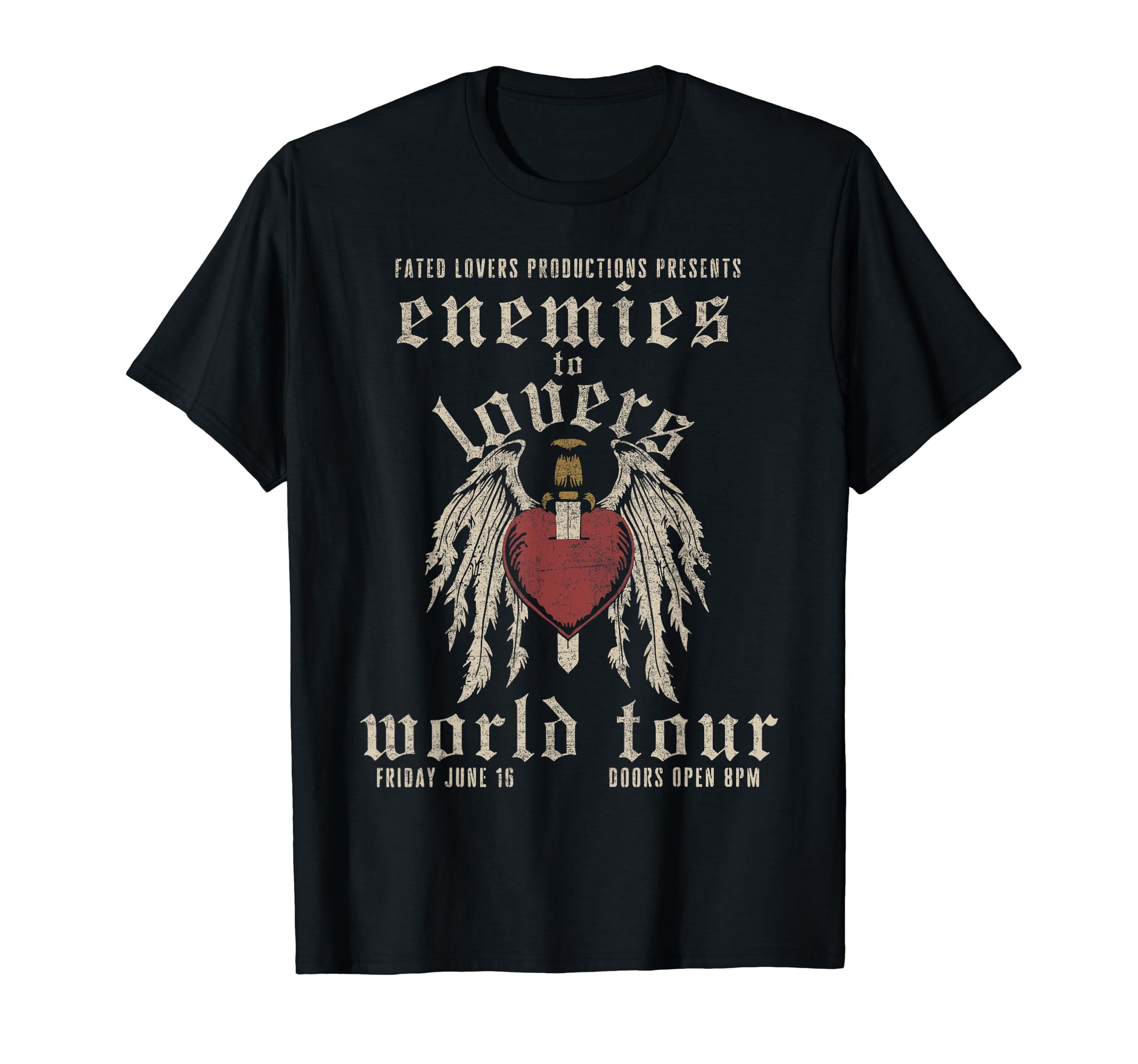 Enemies To Lovers World Tour Touch Her And T-Shirt - Graphic Print Unisex - T-Shirt, Sweatshirt, Hoodie