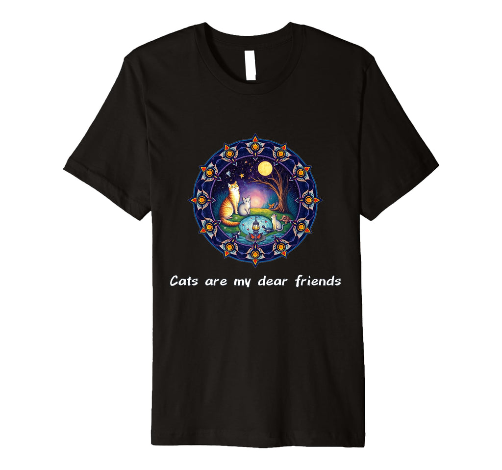 Cats Are My Best Friends Sacred Animals T-Shirt - Custom Art Print Unisex - T-Shirt, Sweatshirt, Hoodie