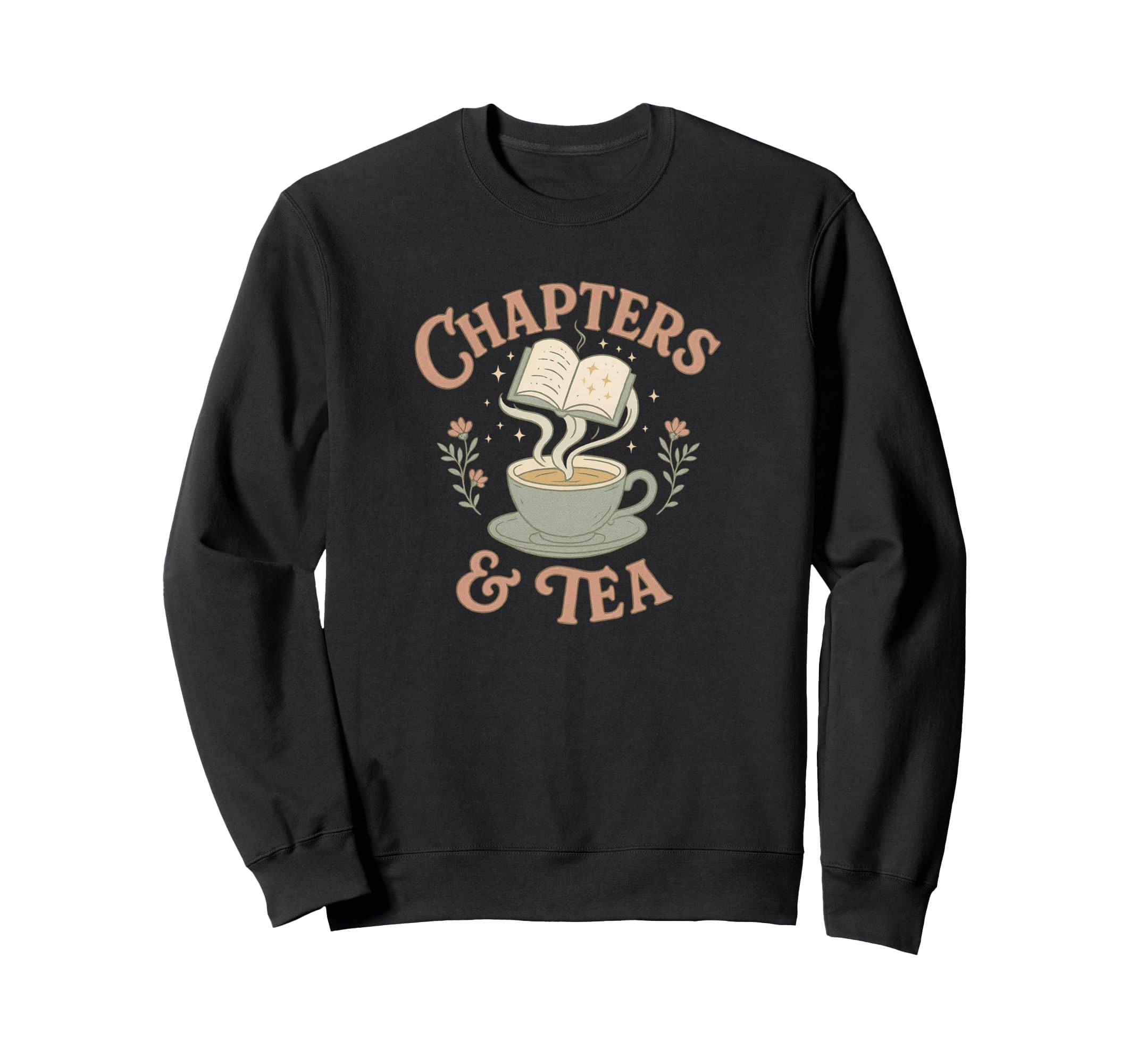 Chapters And Tea Cozy Bookish Reading Sweatshirt - Minimalist Print Unisex - T-Shirt, Sweatshirt, Hoodie