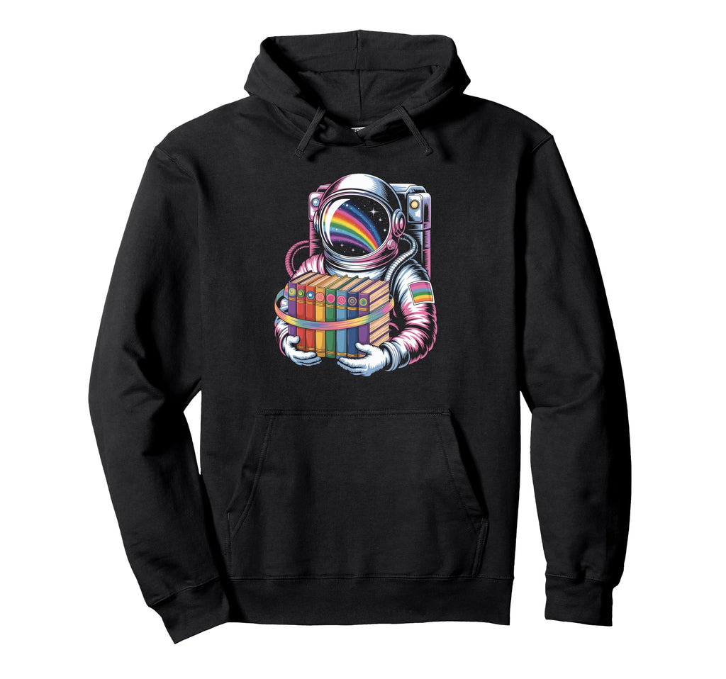 Awesome Astronaut Reading Cosmic Hoodie - Aesthetic Graphic Men Women - T-Shirt, Sweatshirt, Hoodie