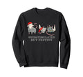 Overstimulated But Festive Possum Art Sweatshirt - Minimalist Print Unisex - T-Shirt, Sweatshirt, Hoodie