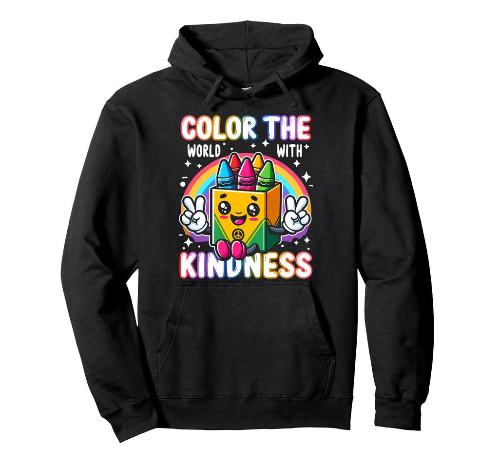 Color World Kindness Crayon Mental Hoodie - Fun Novelty Design for Adults - T-Shirt, Sweatshirt, Hoodie