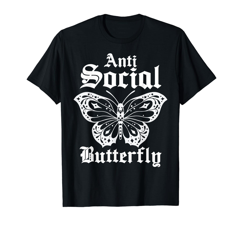 Anti Social Butterfly Introvert T-Shirt - Casual Everyday Wear Men Women - T-Shirt, Sweatshirt, Hoodie
