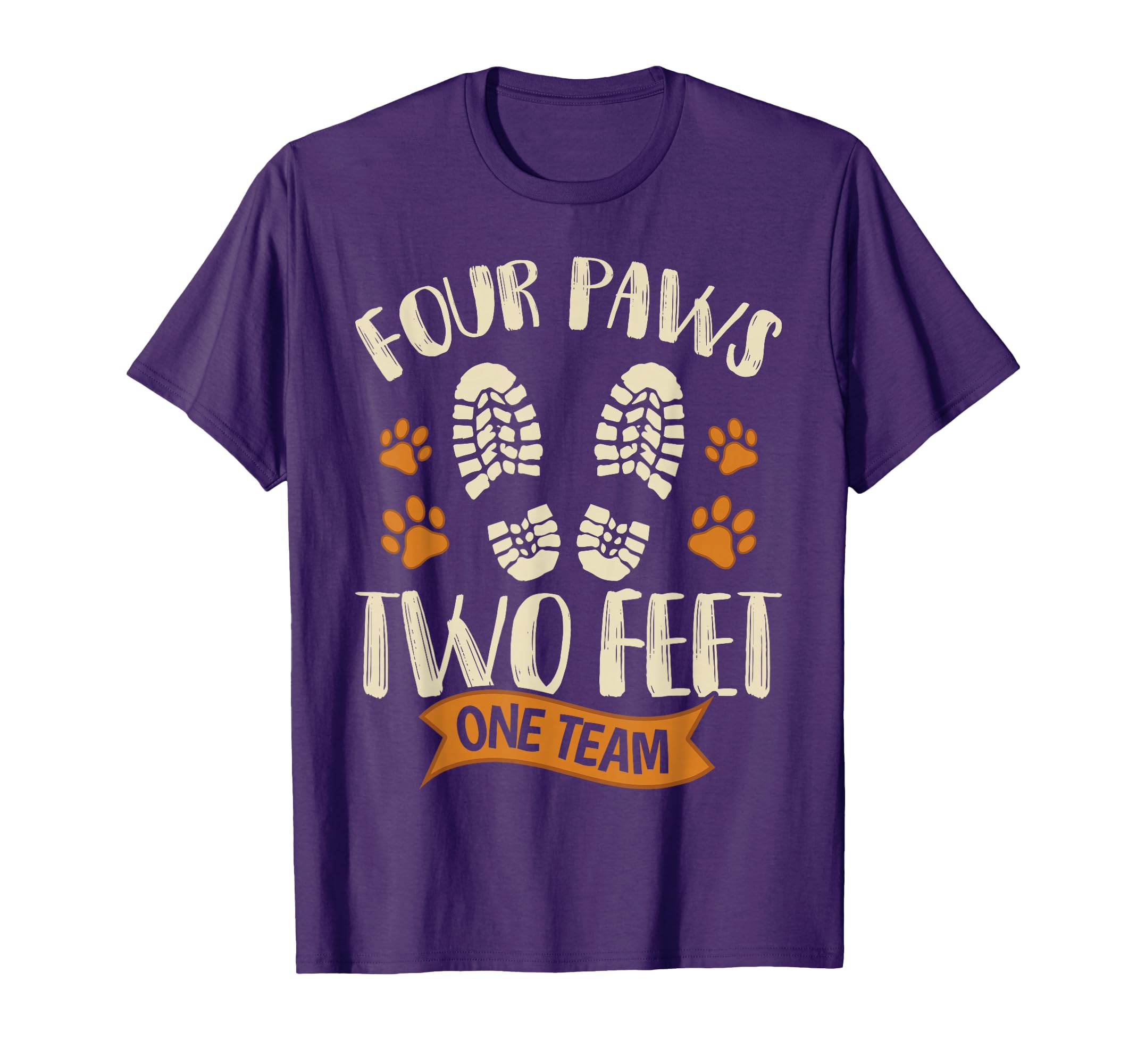 Four Paws Two Feet One Team Funny T-Shirt - Custom Art Print for Adults - T-Shirt, Sweatshirt, Hoodie