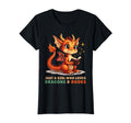 Just Who Loves Dragons And Books Book T-Shirt - Graphic Print for Adults - T-Shirt, Sweatshirt, Hoodie