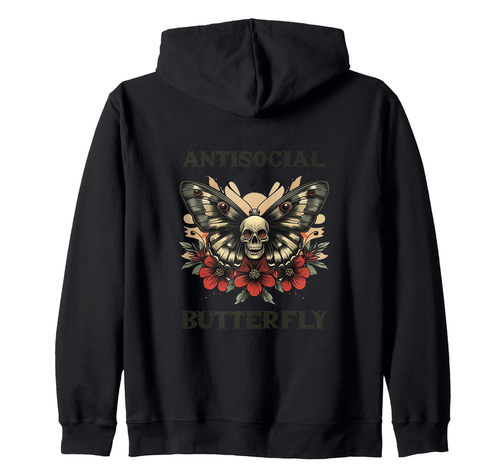Antisocial Butterfly Gift T-Shirt - Casual Everyday Wear Men Women - T-Shirt, Sweatshirt, Hoodie