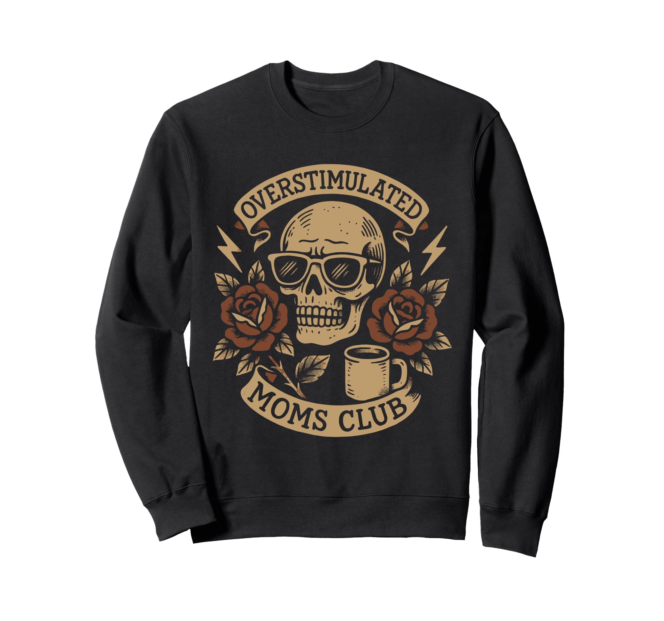 Overstimulated Moms Club Groovy Hoodie - Unique Graphic for Adults - T-Shirt, Sweatshirt, Hoodie