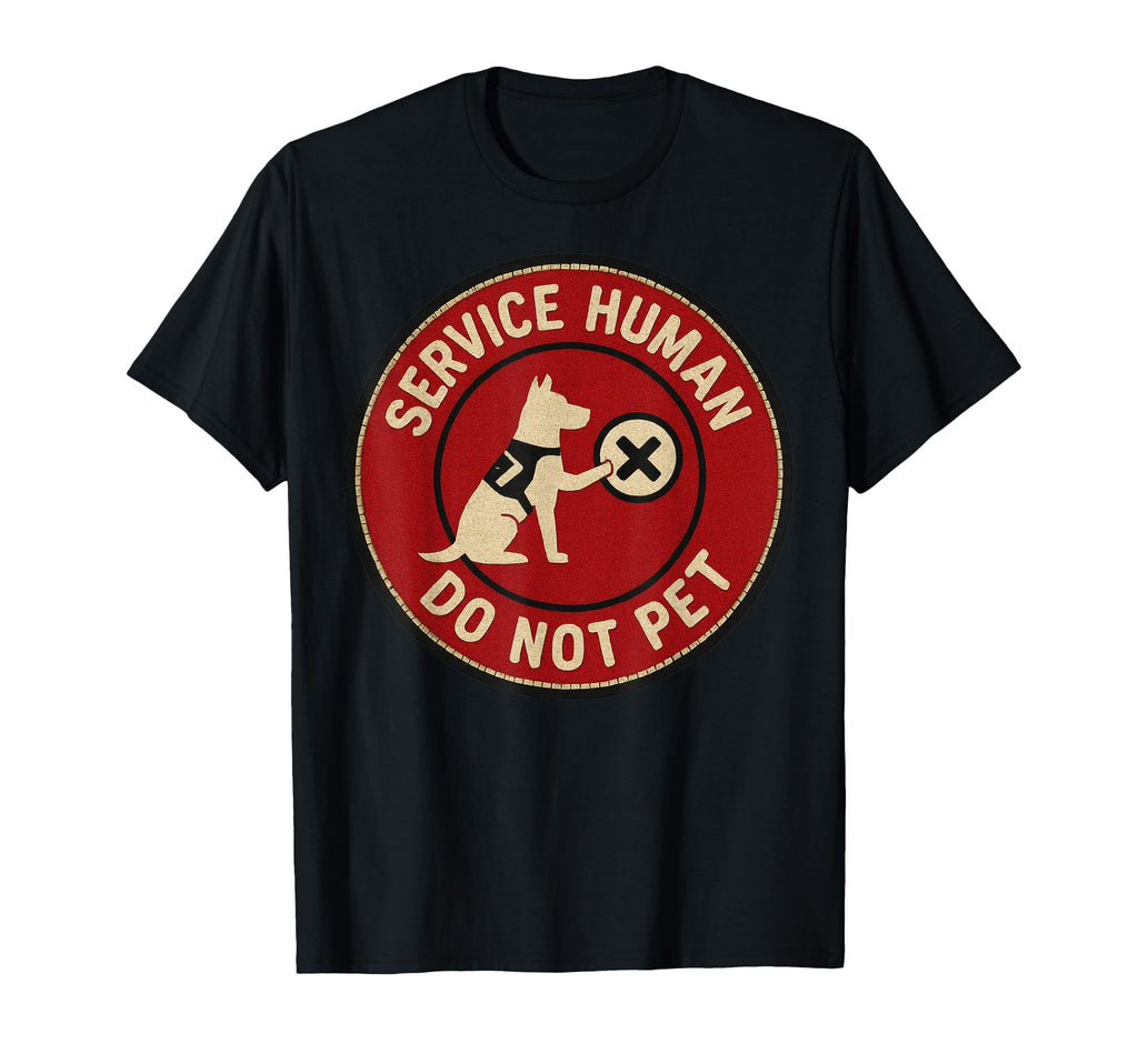 Mens Service Human Do Not Pet Sunset T-Shirt - Graphic Print Men Women - T-Shirt, Sweatshirt, Hoodie