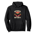Moth Mann Cryptid Anti Social Butterfly Hoodie - Trendy Graphic for Adults - T-Shirt, Sweatshirt, Hoodie