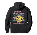 Crippling Anxiety Club Funny Sad Bird Hoodie - Aesthetic Graphic Unisex - T-Shirt, Sweatshirt, Hoodie