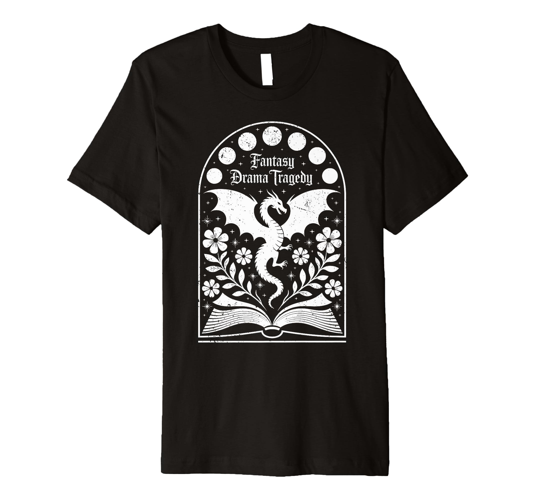 Fantasy Drama Tragedy Dragon Book T-Shirt - Custom Art Print for Adults - T-Shirt, Sweatshirt, Hoodie