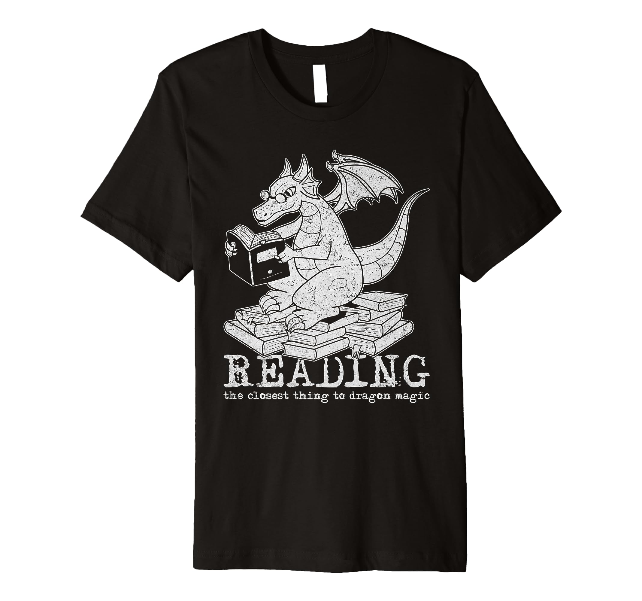 Magical Dragon Reading Books Fantasy T-Shirt - Streetwear Style Men Women - T-Shirt, Sweatshirt, Hoodie