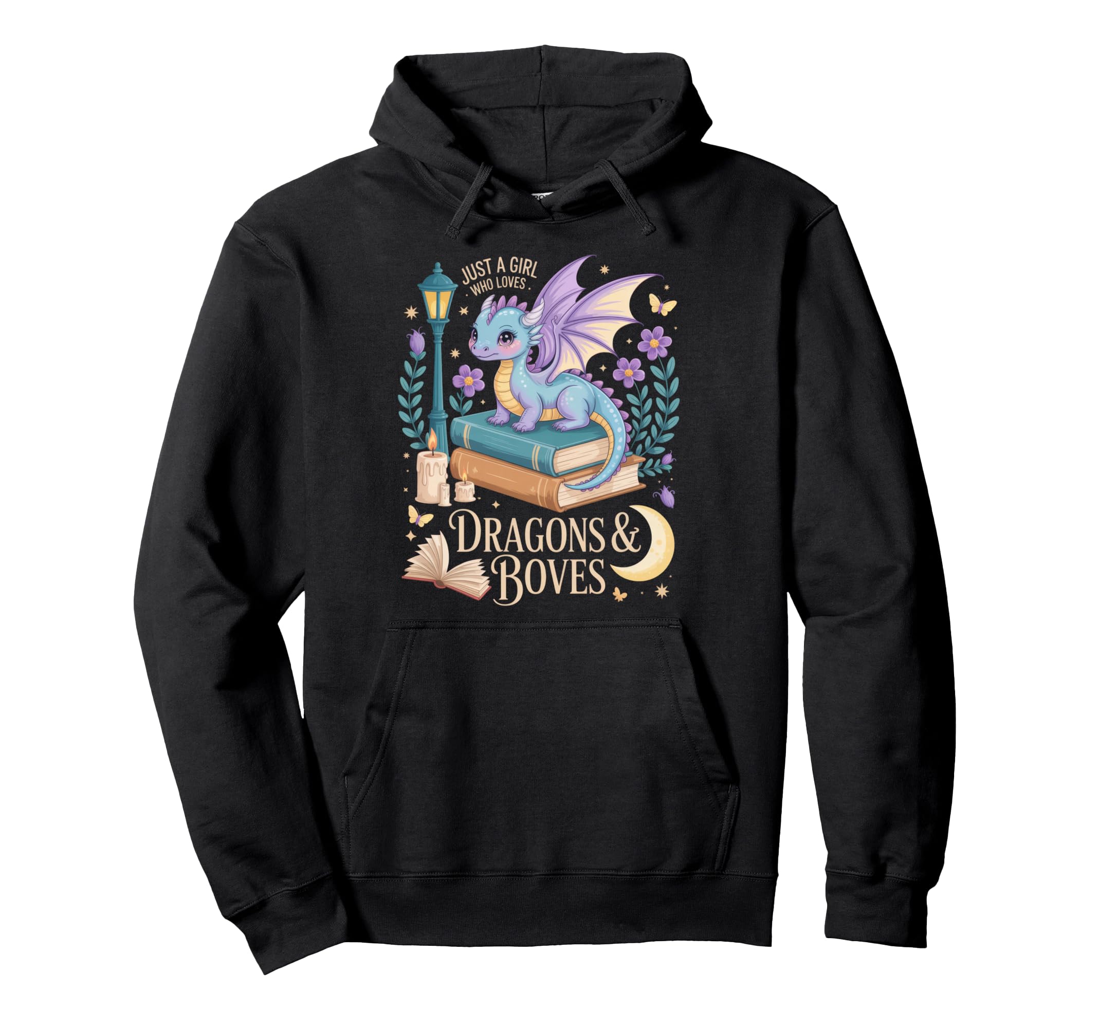 Just Who Loves Dragons Books Reader Hoodie - Casual Everyday Wear Unisex - T-Shirt, Sweatshirt, Hoodie