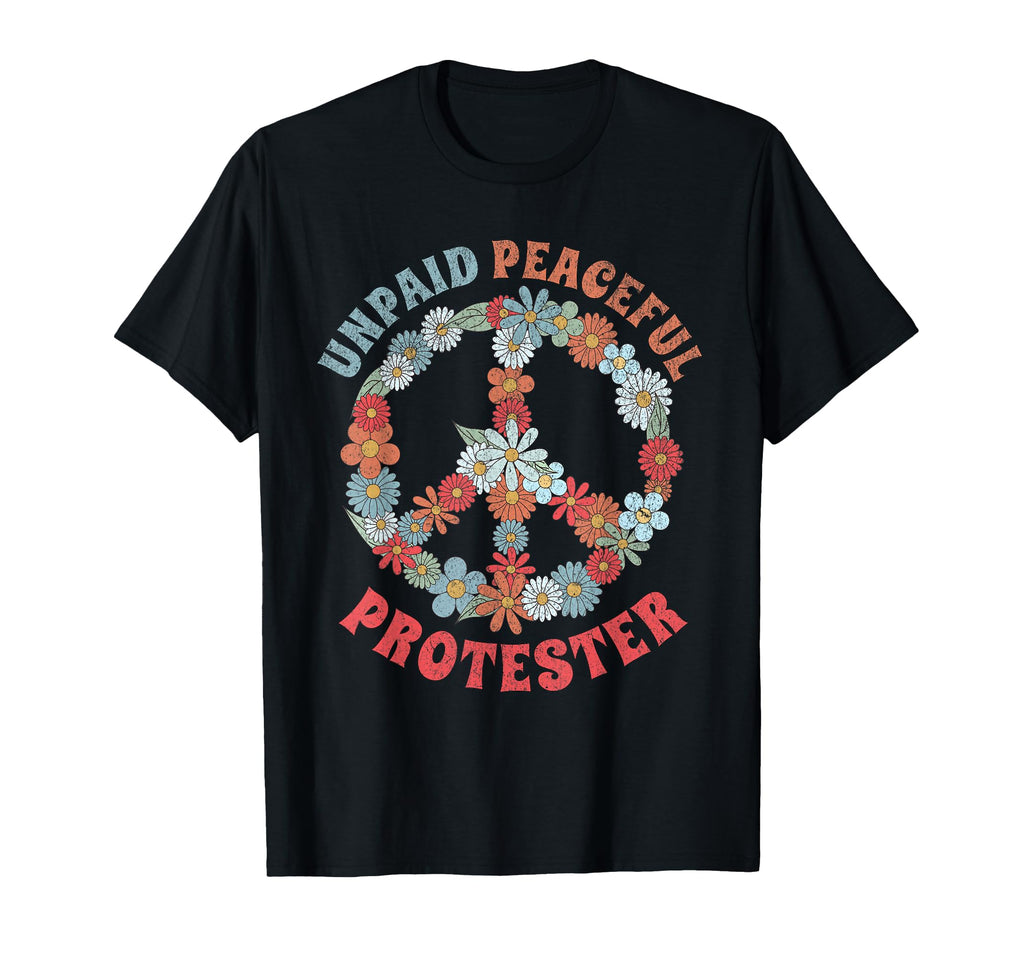 Floral Peace Sign Resist Shirts Protests T-Shirt - Aesthetic Graphic Unisex - T-Shirt, Sweatshirt, Hoodie