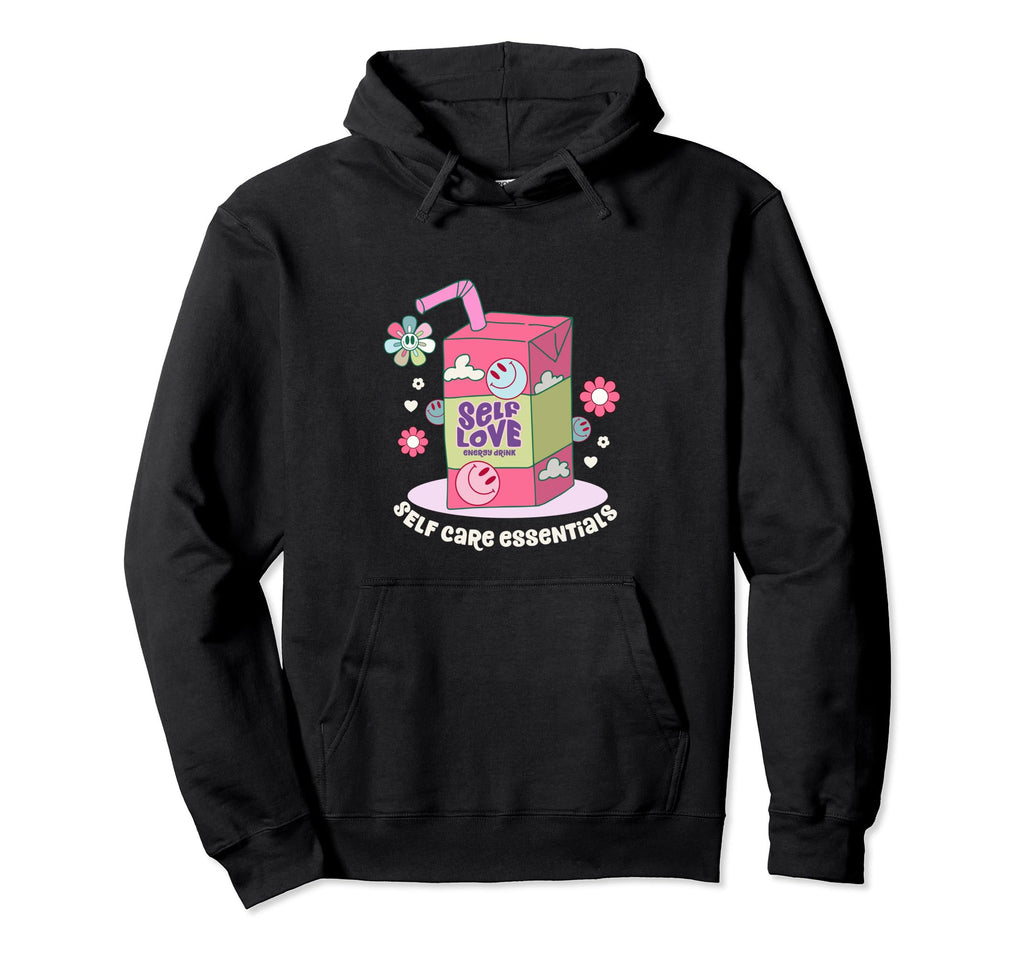 Self Care Essentials Self Love Hoodie - Minimalist Print Men Women - T-Shirt, Sweatshirt, Hoodie