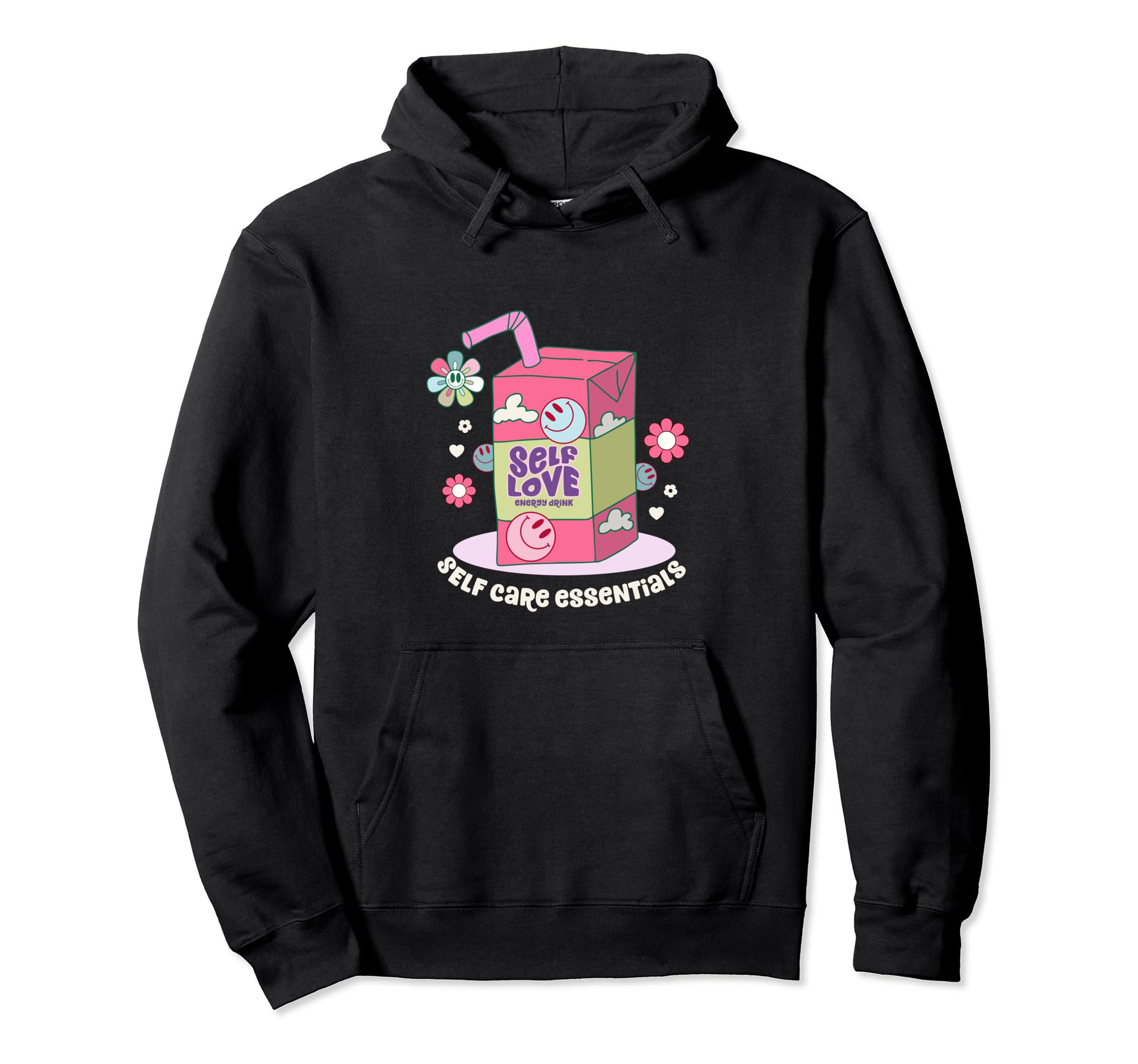 Self Care Essentials Self Love Hoodie - Minimalist Print Men Women - T-Shirt, Sweatshirt, Hoodie