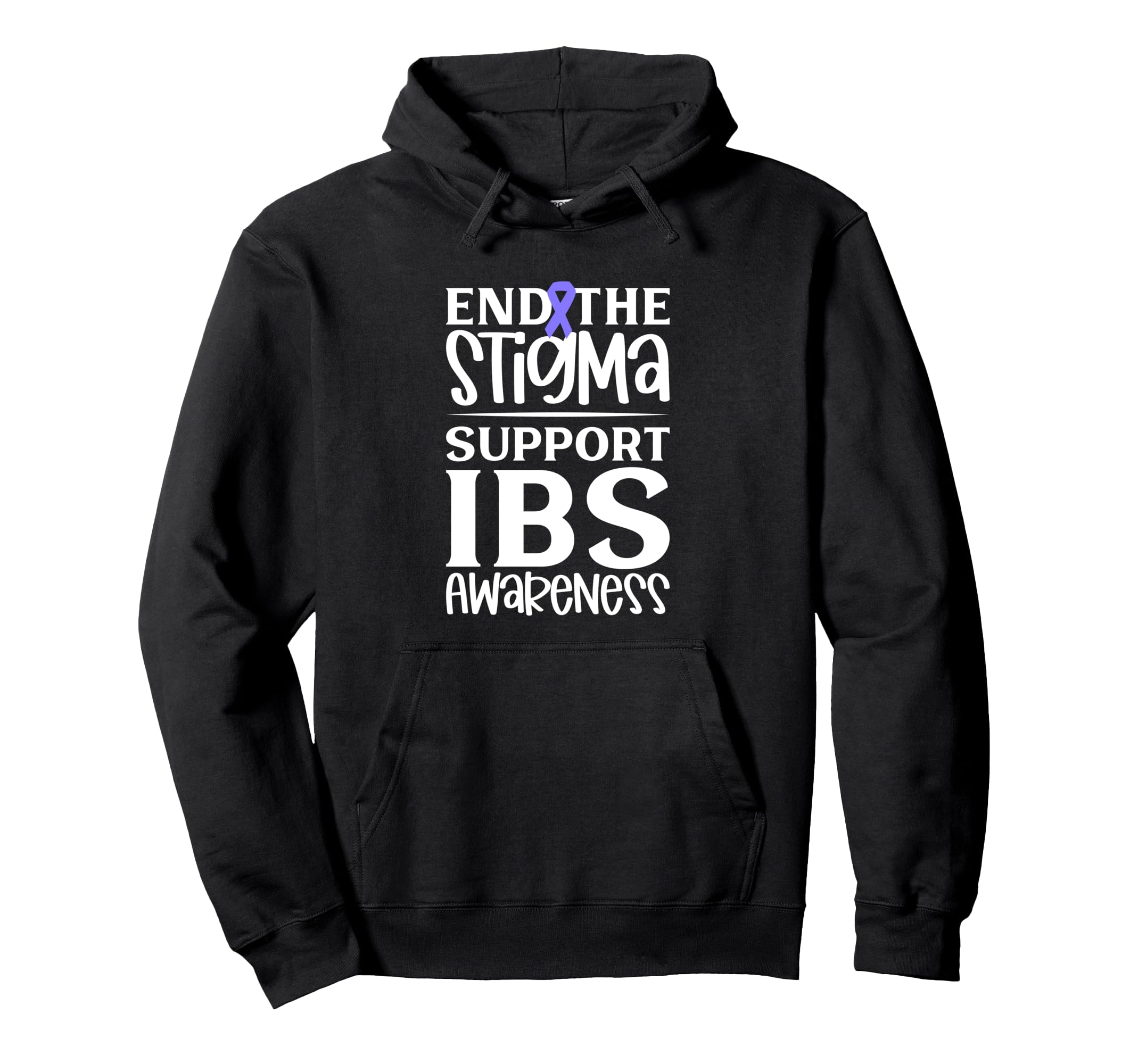 Ibs Support End Stigma Hoodie - Aesthetic Graphic Men Women - T-Shirt, Sweatshirt, Hoodie