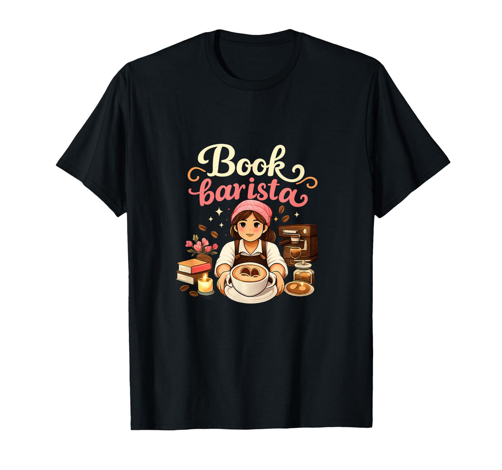 Book Barista Coffee And Books Cozy T-Shirt - Minimalist Print for Adults - T-Shirt, Sweatshirt, Hoodie