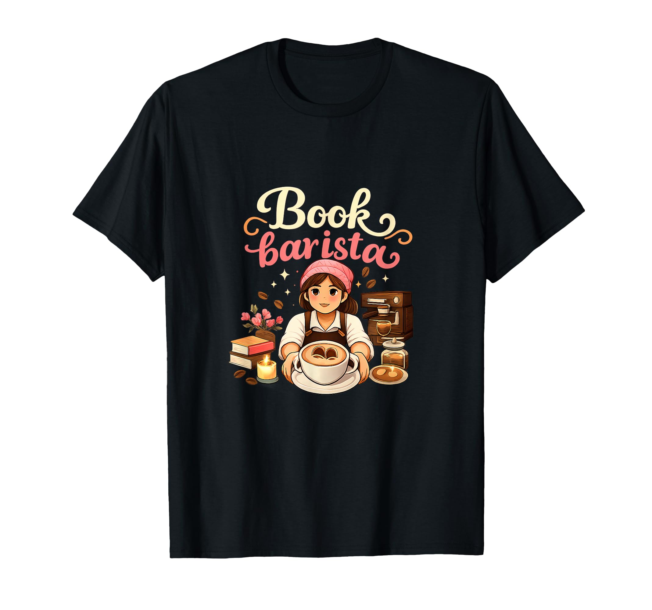 Book Barista Coffee And Books Cozy T-Shirt - Minimalist Print for Adults - T-Shirt, Sweatshirt, Hoodie