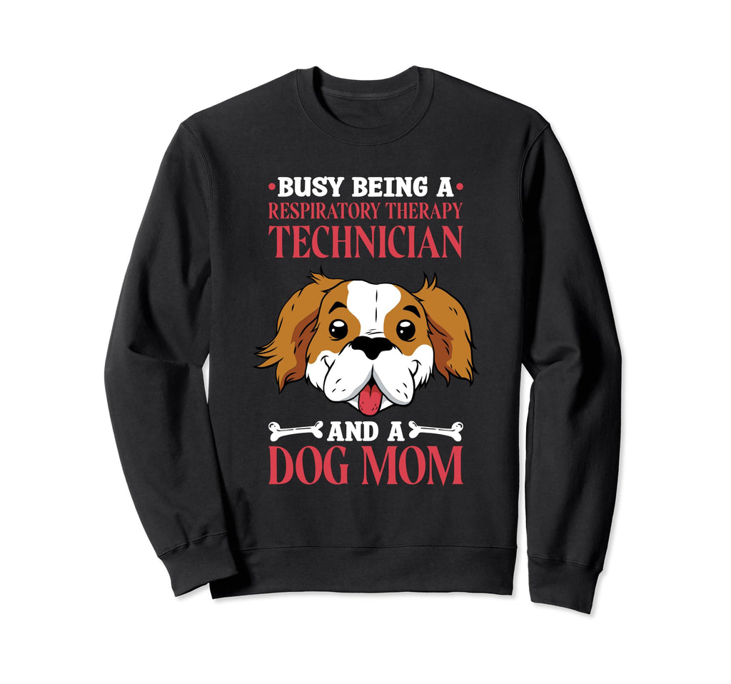 Dog Lover Respiratory Therapy Sweatshirt - Minimalist Print Men Women - T-Shirt, Sweatshirt, Hoodie
