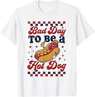 Bad Day to Be A Hot Dog 4th of July Shirt BBQ Men Women Boys T-Shirt Unisex T-shirt, Sweatshirt, Hoodie, Long Sleeve Tee - T-Shirt, Sweatshirt, Hoodie