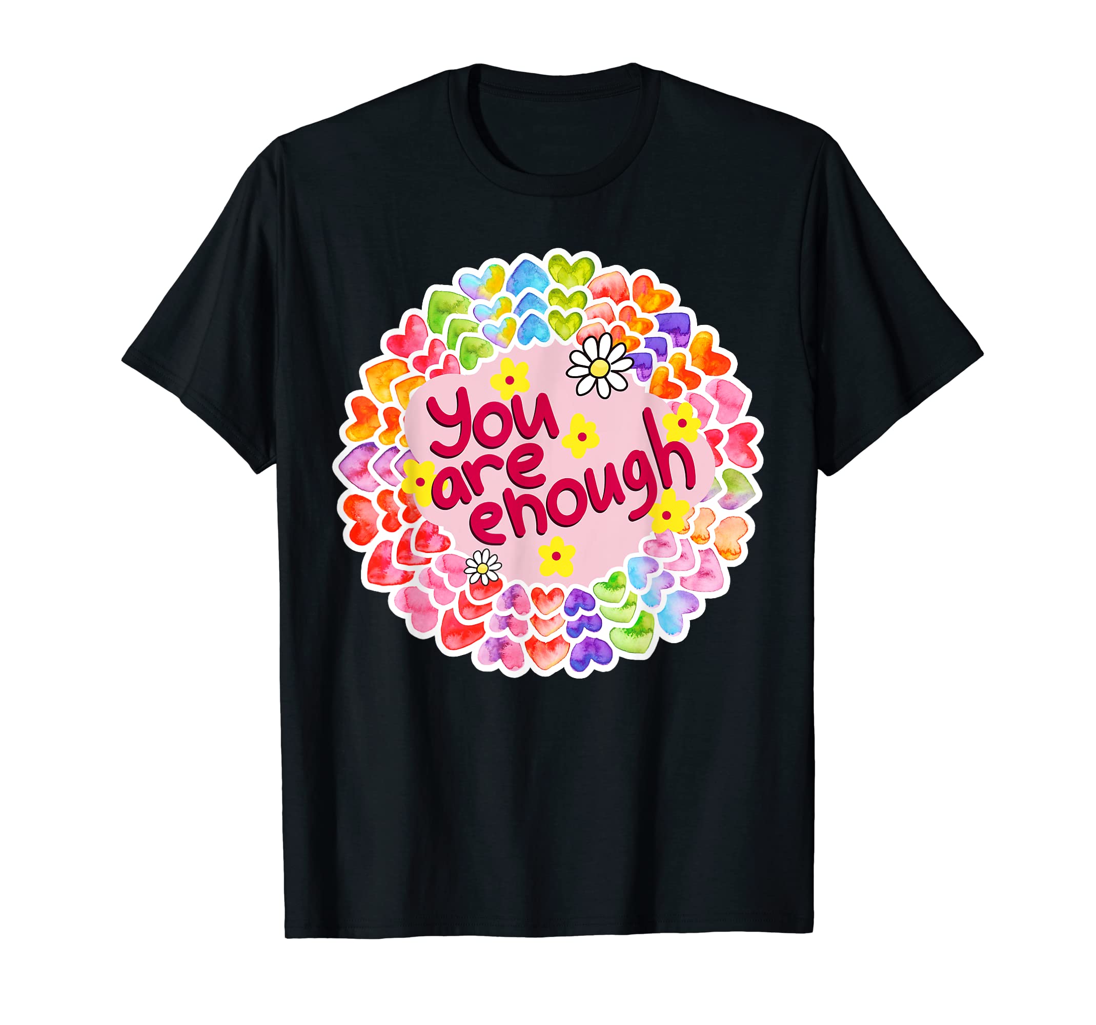 You Are Enough Motivational Groovy T-Shirt - Aesthetic Graphic for Adults - T-Shirt, Sweatshirt, Hoodie