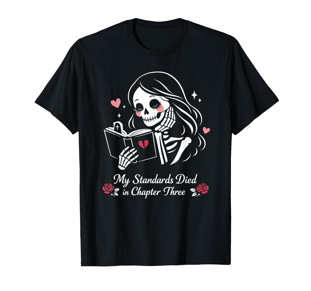 Dark Romance Pajama Skeleton Costume Book T-Shirt - Unique Graphic Unisex - T-Shirt, Sweatshirt, Hoodie