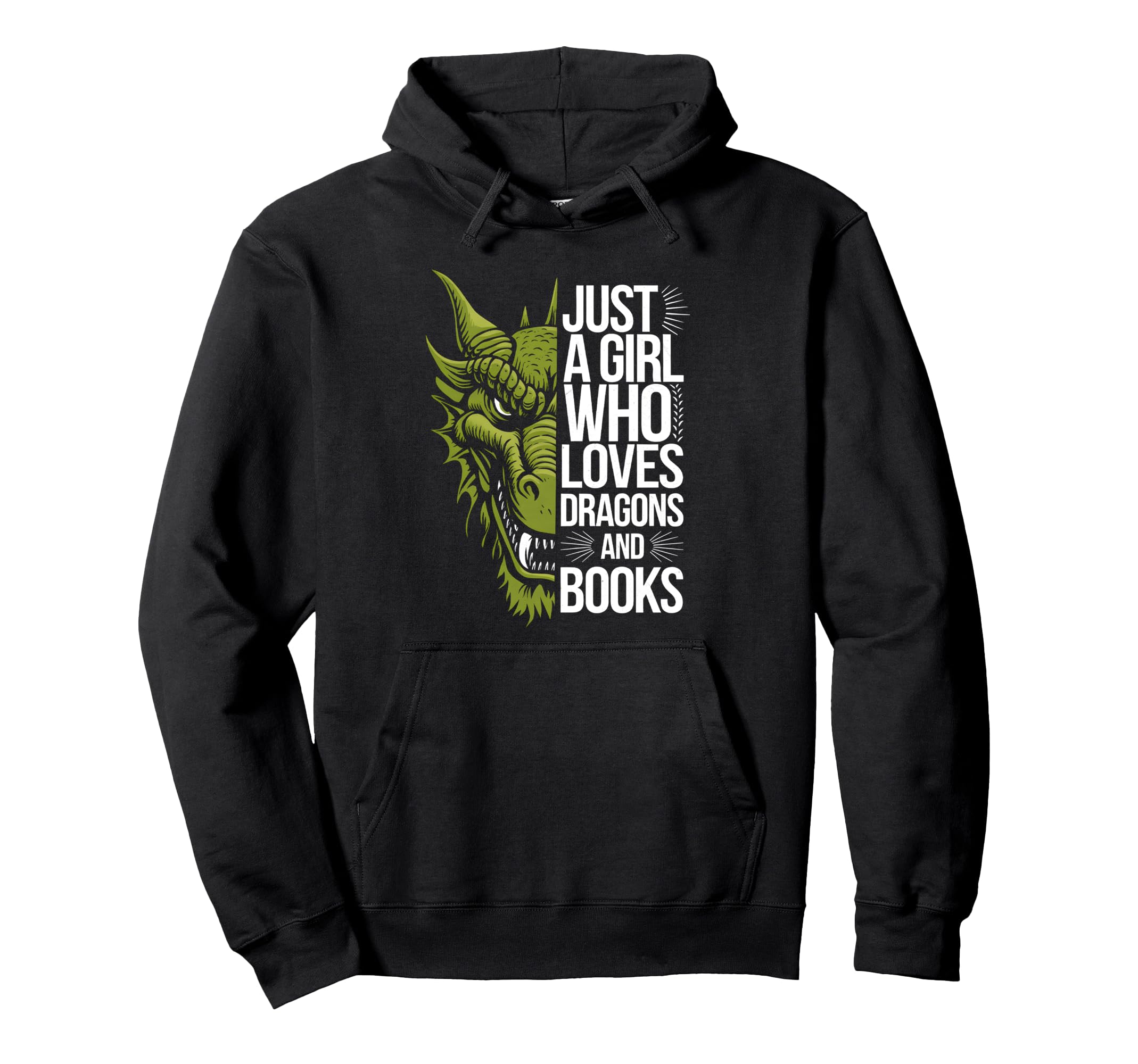 Just Who Loves Dragons And Books Hoodie - Aesthetic Graphic Unisex - T-Shirt, Sweatshirt, Hoodie