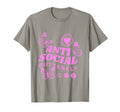Anti Social Butterfly Heart Freedom T-Shirt - Graphic Print Unisex - T-Shirt, Sweatshirt, Hoodie