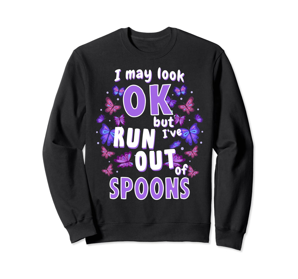 Lupus Warrior No More Spoons Spoon Sweatshirt - Trendy Graphic Unisex - T-Shirt, Sweatshirt, Hoodie