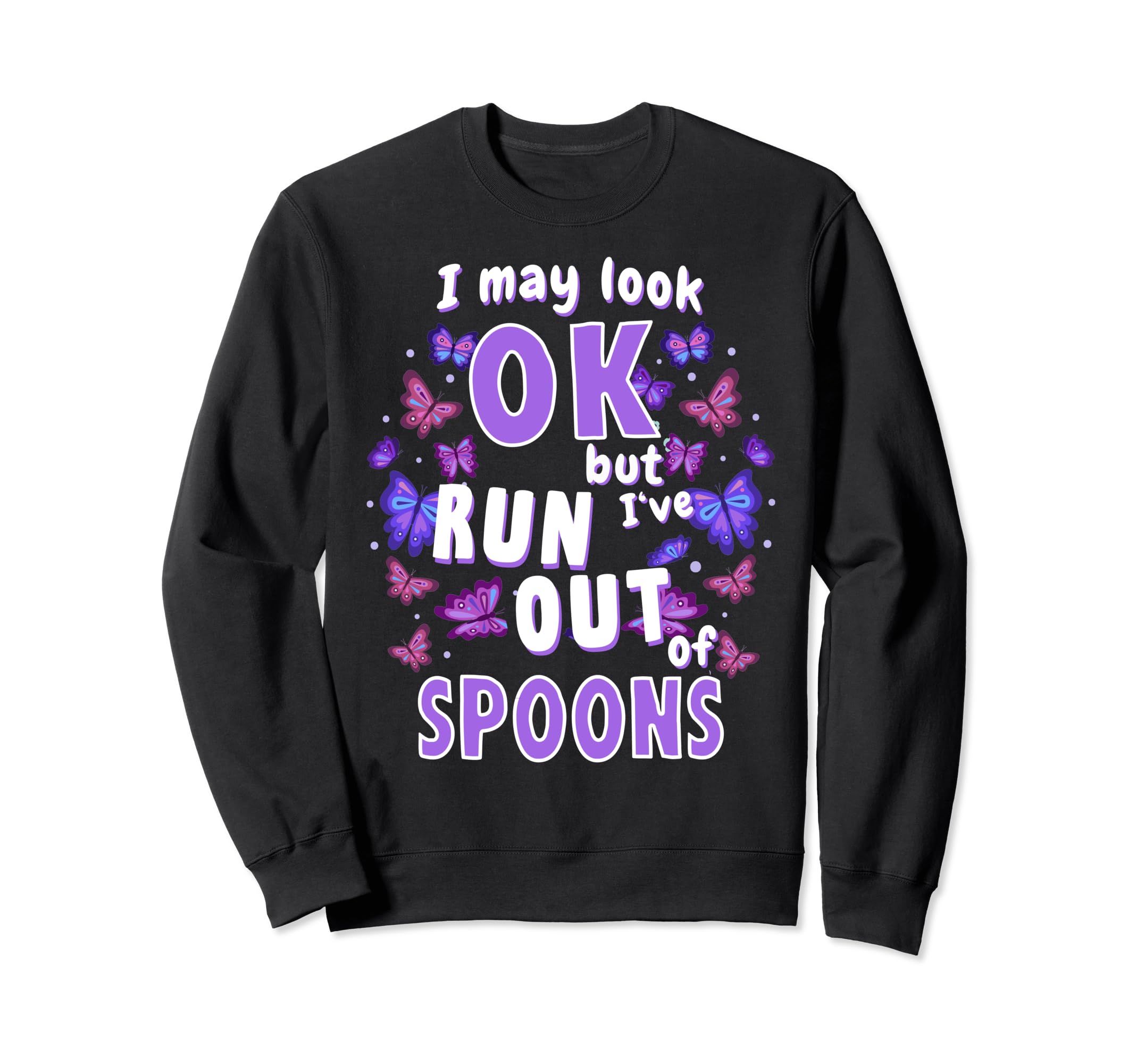 Lupus Warrior No More Spoons Spoon Sweatshirt - Trendy Graphic Unisex - T-Shirt, Sweatshirt, Hoodie
