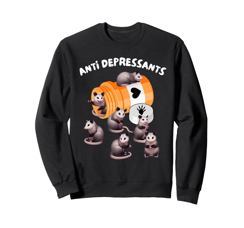 Depression Opossum Mental Health Sweatshirt - Streetwear Style for Adults - T-Shirt, Sweatshirt, Hoodie