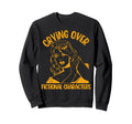 Crying Over Fictional Characters Sweatshirt - Minimalist Print for Adults - T-Shirt, Sweatshirt, Hoodie