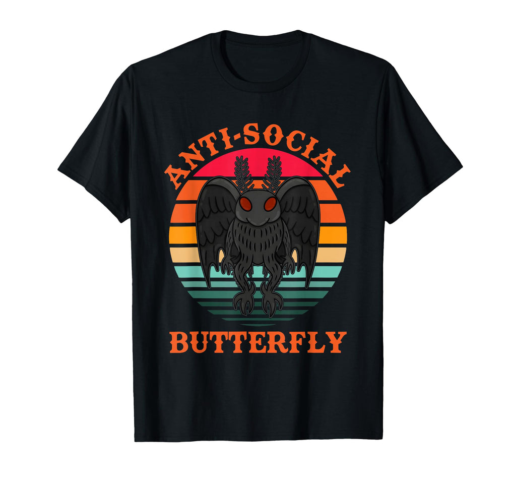 Anti Social Butterfly Introvert T-Shirt - Fun Novelty Design Men Women - T-Shirt, Sweatshirt, Hoodie
