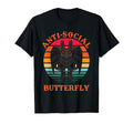 Anti Social Butterfly Introvert T-Shirt - Fun Novelty Design Men Women - T-Shirt, Sweatshirt, Hoodie