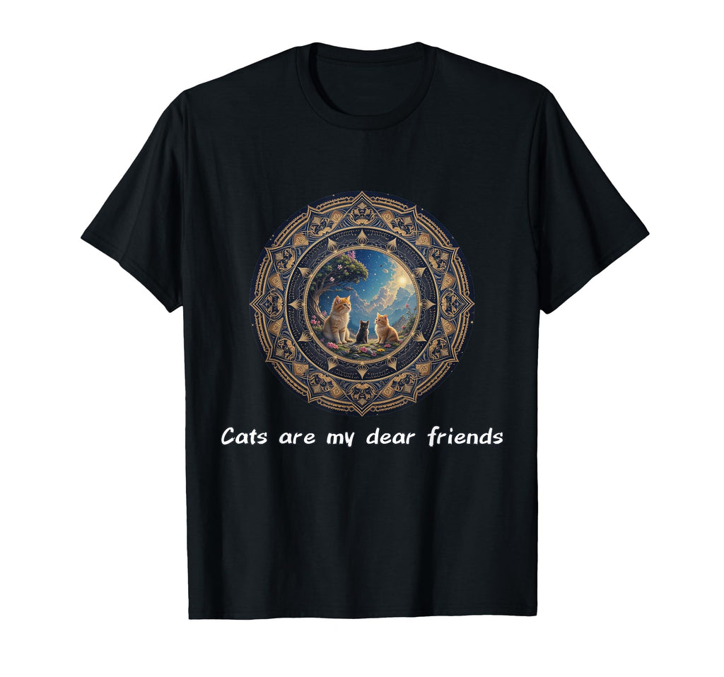 Cats Are My Best Friends Sacred T-Shirt - Novelty Apparel for Adults - T-Shirt, Sweatshirt, Hoodie