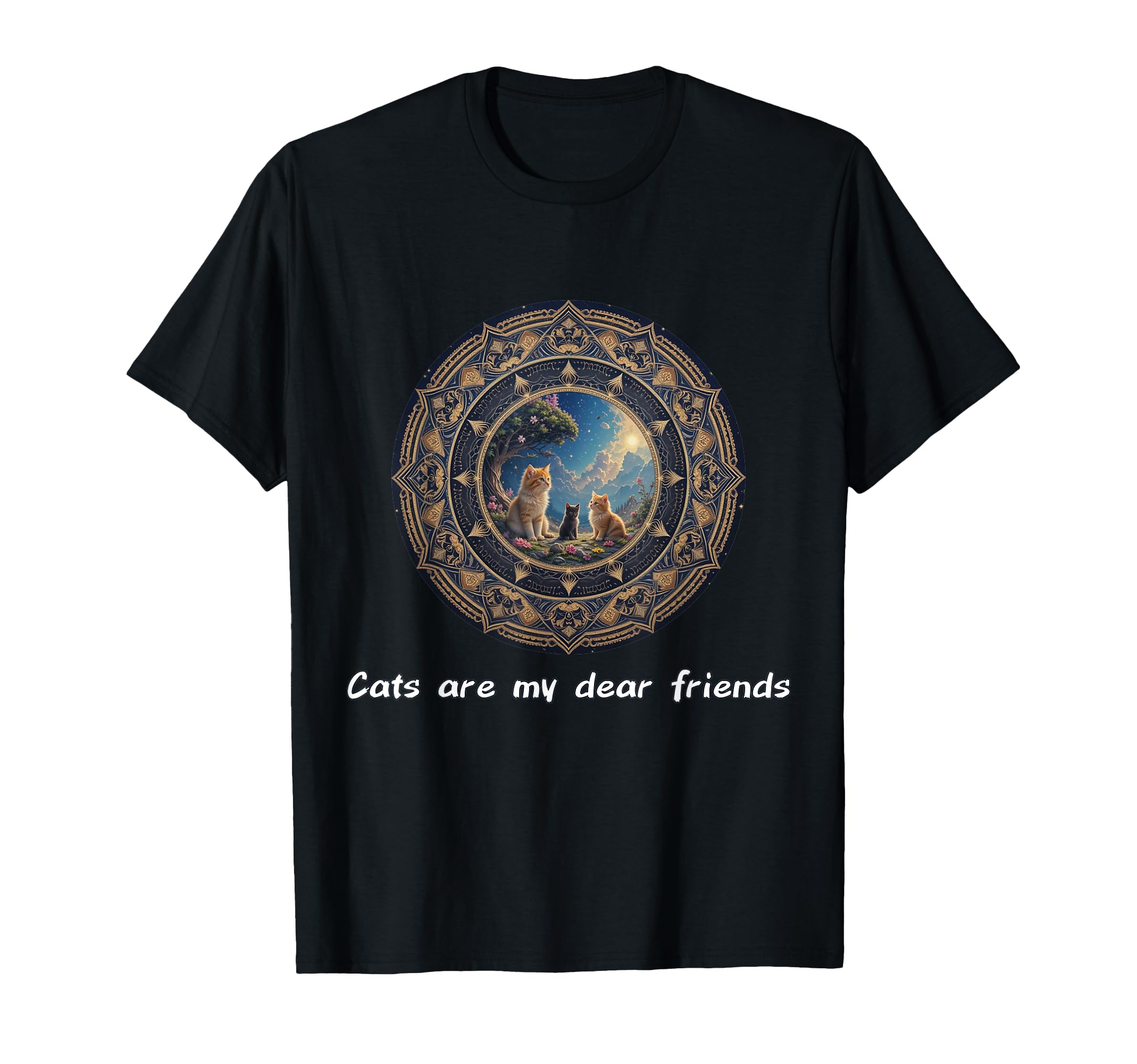 Cats Are My Best Friends Sacred T-Shirt - Novelty Apparel for Adults - T-Shirt, Sweatshirt, Hoodie