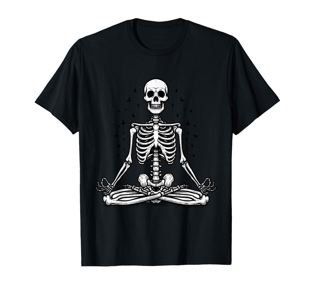 Meditation Skeleton Yoga Pose Relaxing T-Shirt - Unique Graphic Men Women - T-Shirt, Sweatshirt, Hoodie