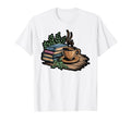 Cozy Book Stack Coffee And Flowers T-Shirt - Trendy Graphic Unisex - T-Shirt, Sweatshirt, Hoodie