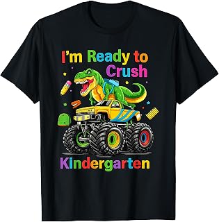 I'm Ready to Crush Kindergarten Dinosaur Boys Back to School T-Shirt Unisex T-shirt, Sweatshirt, Hoodie, Long Sleeve Tee - T-Shirt, Sweatshirt, Hoodie