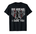 Baseball Catcher Go Ahead I Dare You T-Shirt - Minimalist Print Unisex - T-Shirt, Sweatshirt, Hoodie