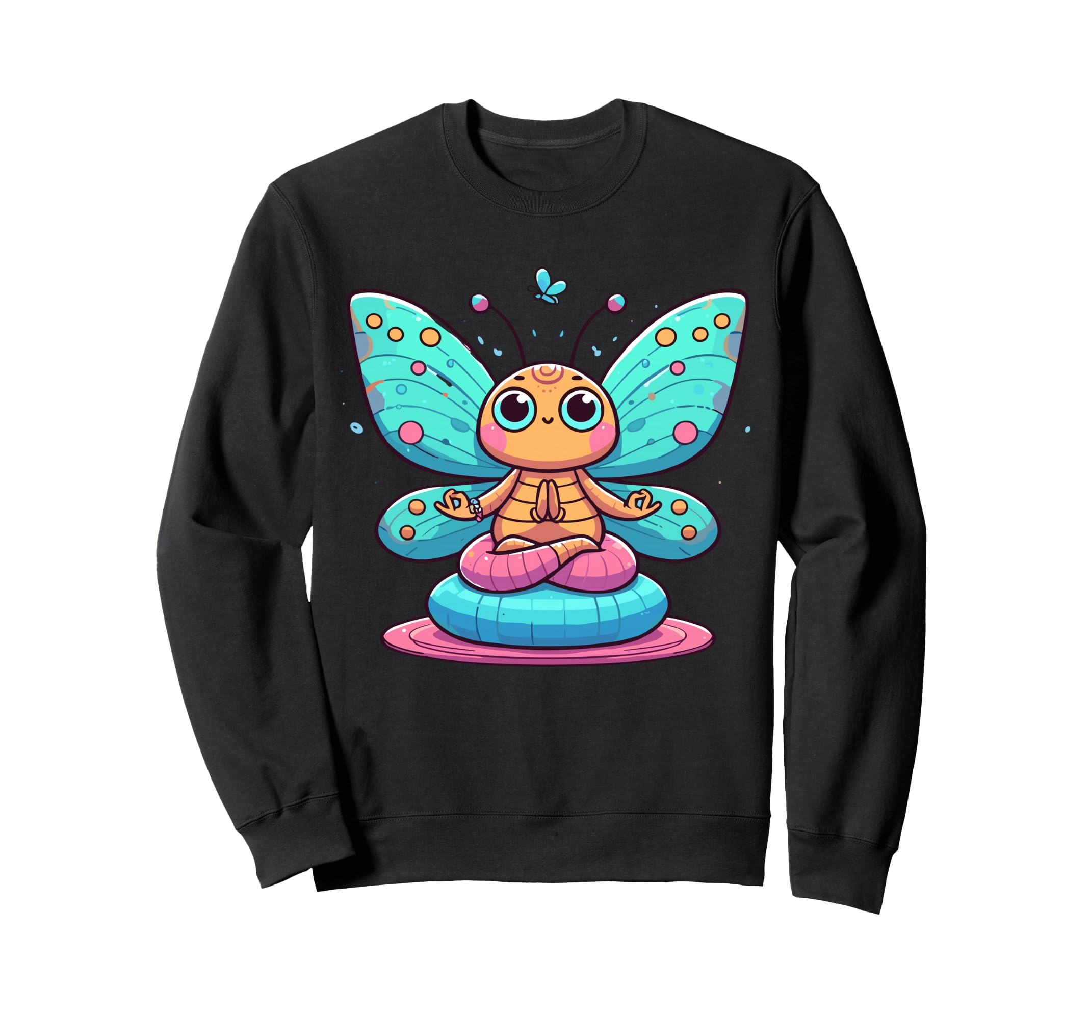 Meditation Butterfly Yoga Pose Sweatshirt - Novelty Apparel Unisex - T-Shirt, Sweatshirt, Hoodie