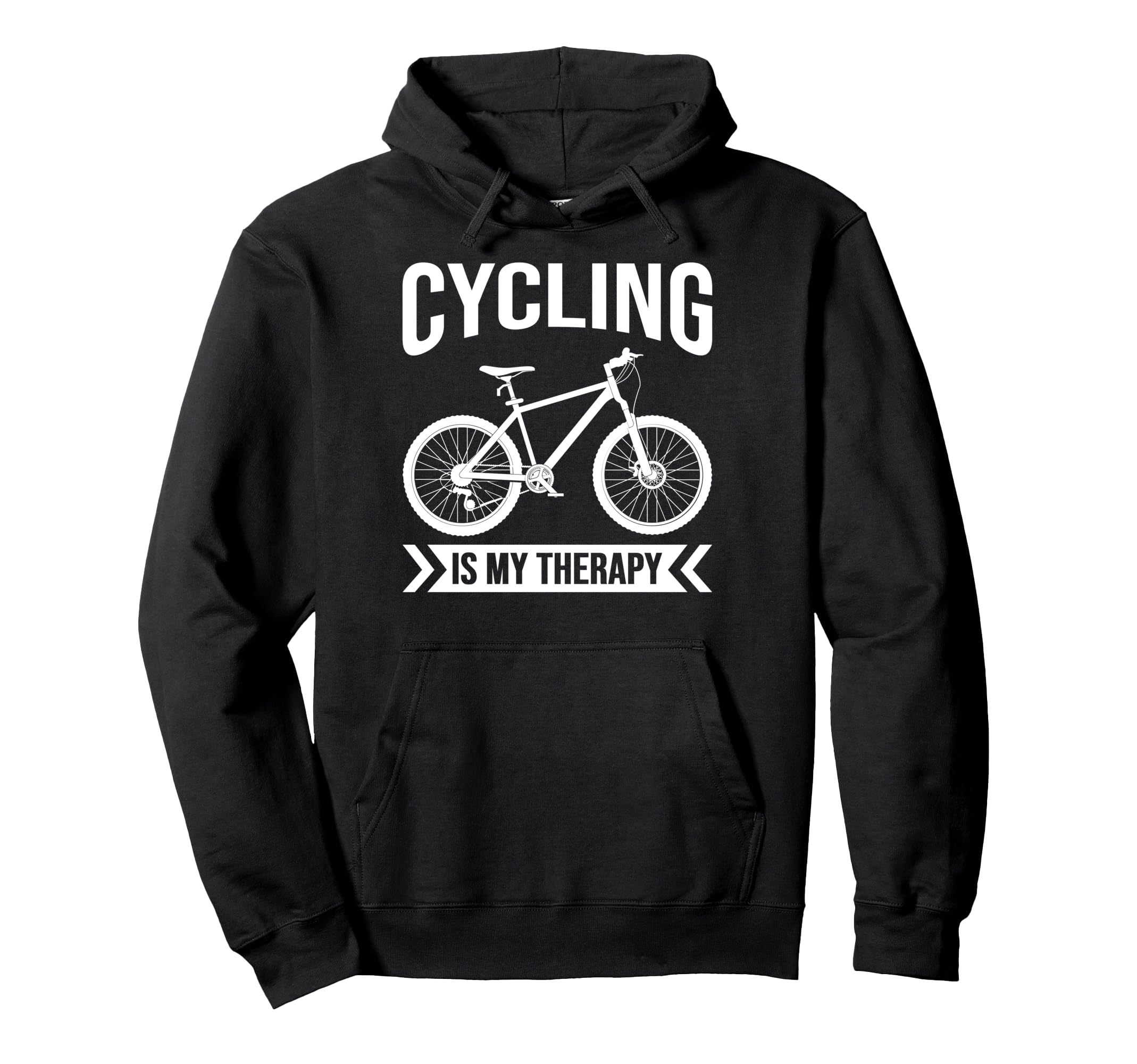 Cycling Is My Therapy Bike Riding Hoodie - Fun Novelty Design Men Women - T-Shirt, Sweatshirt, Hoodie