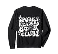 Spooky Readers Book Club Groovy Back T-Shirt - Minimalist Print Men Women - T-Shirt, Sweatshirt, Hoodie